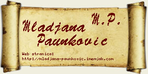 Mlađana Paunković vizit kartica